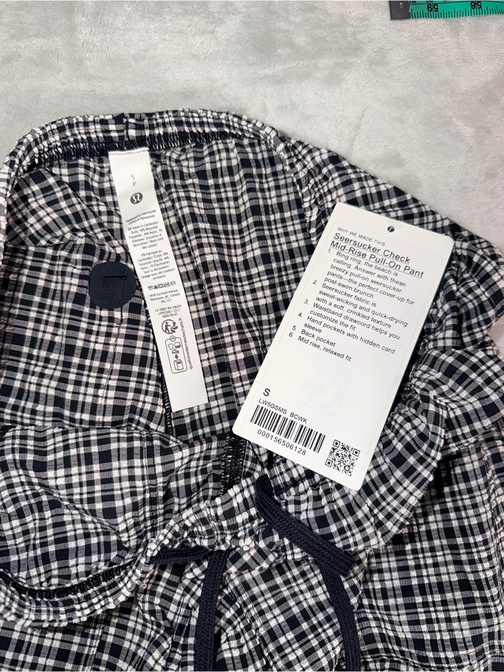 Lululemon Seersucker Check Mid-Rise Pull-on Pant - Picture 14 of 15